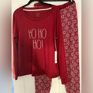 NWT Rae Dunn Christmas pjs jogger set size L